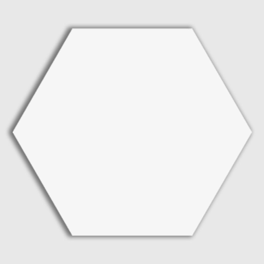 Blanc Matte Hexagon Ceramic Tile