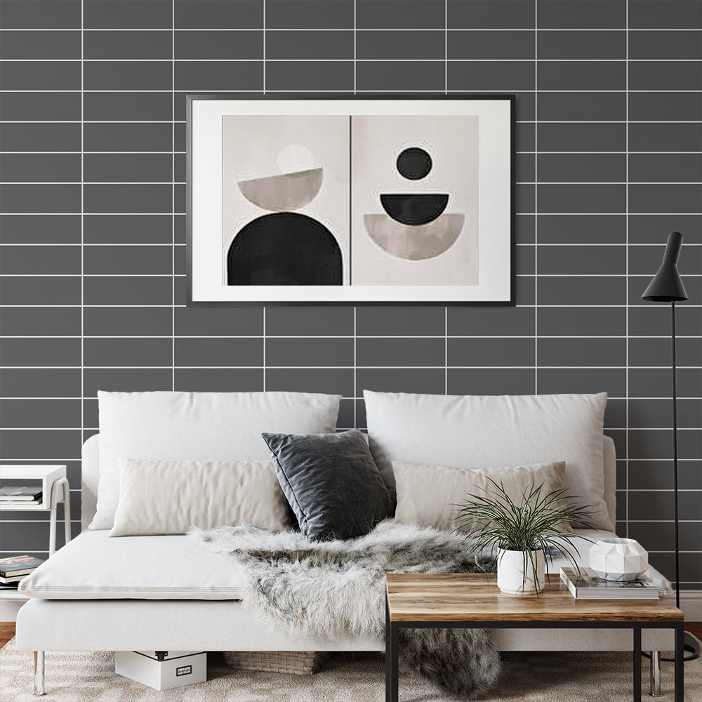 Gris Fonce Matte Subway Ceramic Tile