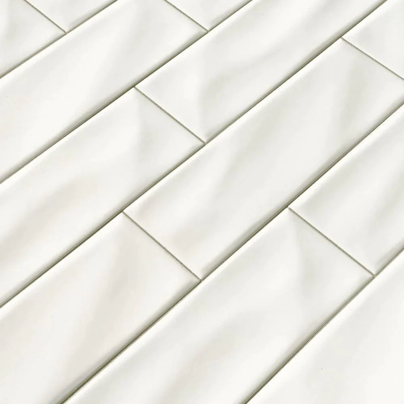 MSI Whisper White Glazed Handcrafted Ceramic Subway Tile 4"x12"
