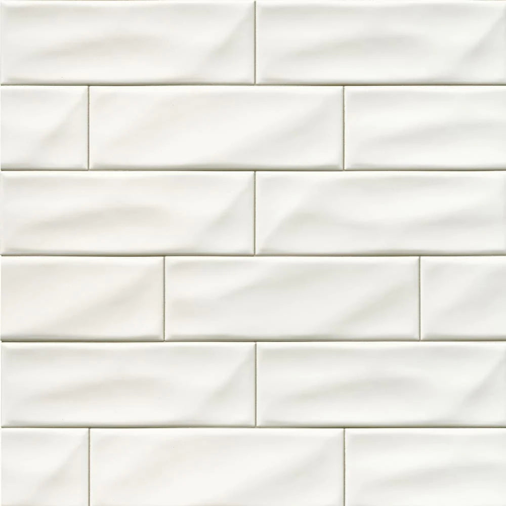 MSI Whisper White Glazed Handcrafted Ceramic Subway Tile 4"x12"