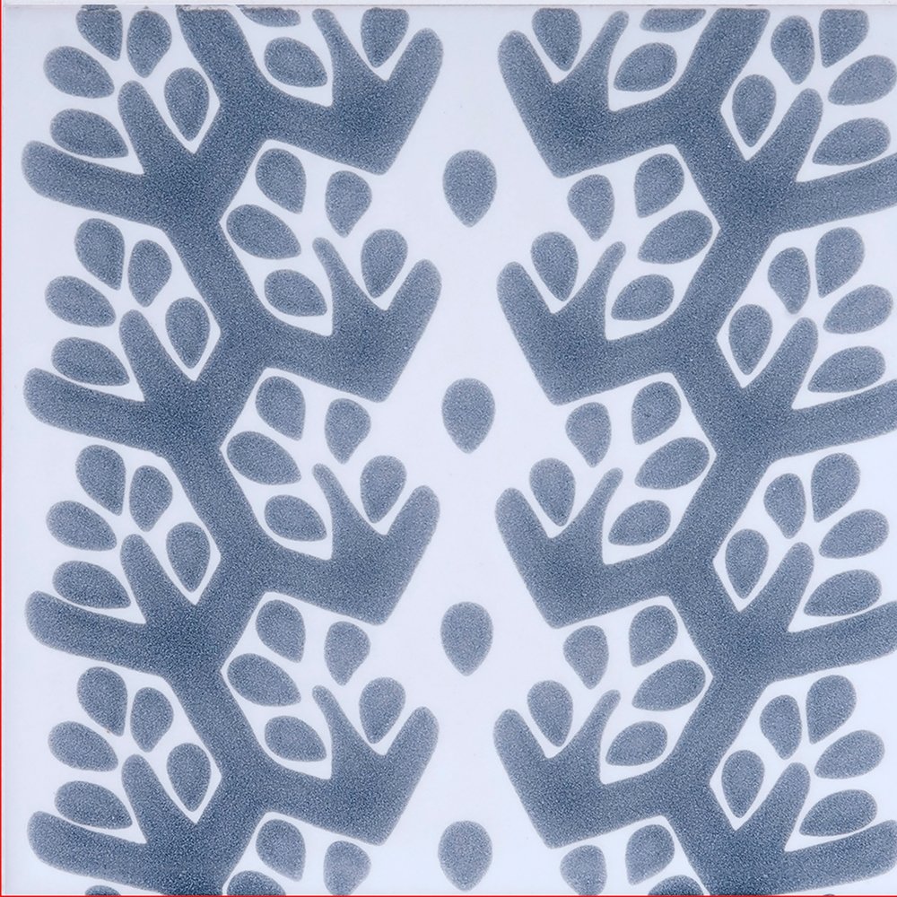 Snow White, Grey Glossy Cecil Stripe Ceramic Tile