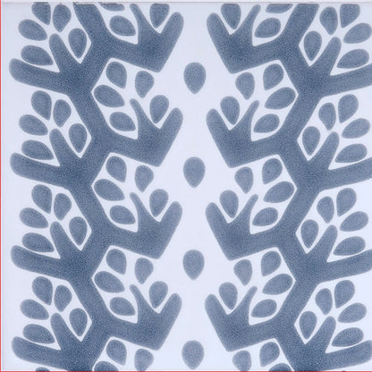 Snow White, Grey Glossy Cecil Stripe Ceramic Tile