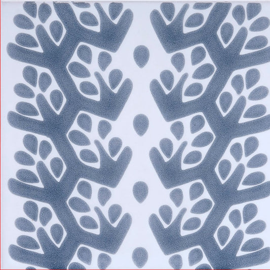 Snow White, Grey Glossy Cecil Stripe Ceramic Tile