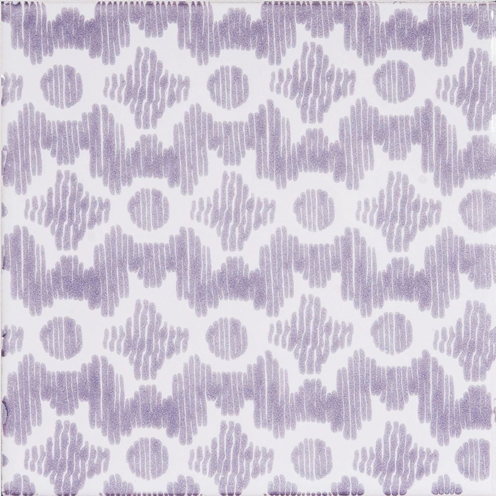 Pure White, Wisteria Glossy Clara B Ceramic Tile
