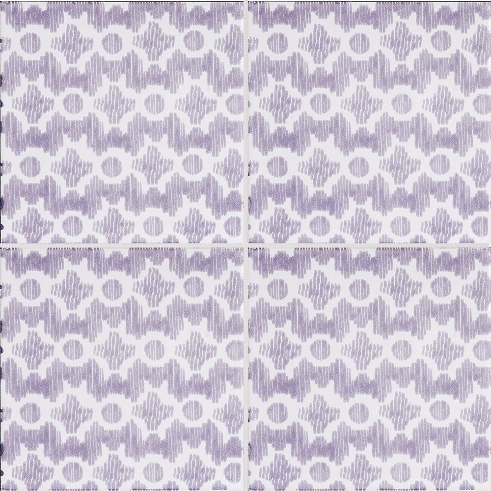 Pure White, Wisteria Glossy Clara B Ceramic Tile