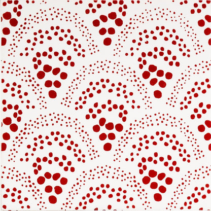 Pure White, Fire Engine Matte Chou Chou Ceramic Tile
