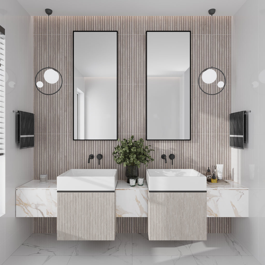 Gray 24x48 Matte Porcelain Deco Tile (2 pack,15.49 sq ft/case)