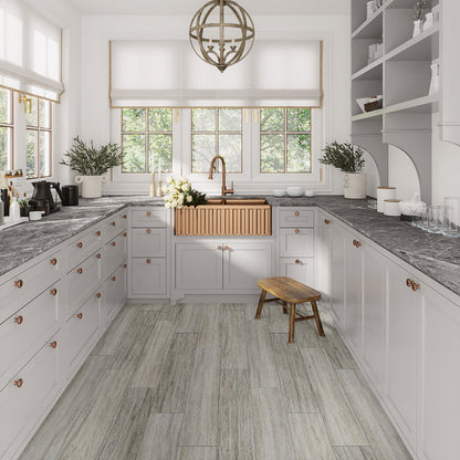 Gray 8x48 Matte Porcelain Large Format Tile (6 pack, 15.49 sq ft/case) - Sample