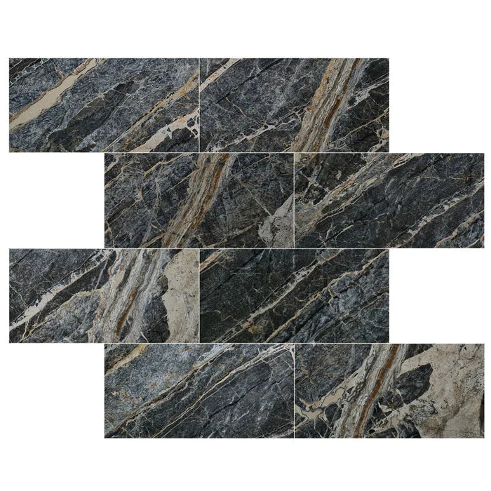 Adriatic Black Exotic Marble Polished Floor and Wall Tile