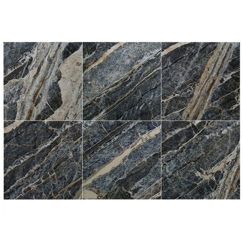 Adriatic Black Exotic Marble Polished Floor and Wall Tile