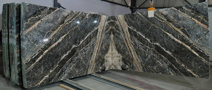 Adriatic Black Bookmatching Marble Slabs Polished - Full Truckload