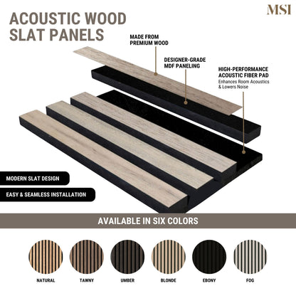 MSI Fog Acoustic Wood Slat Panels
