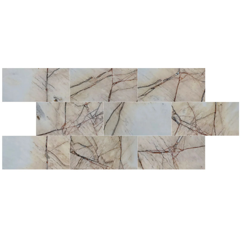 Angora Gold White Exotic Marble Polished Floor and Wall Tile