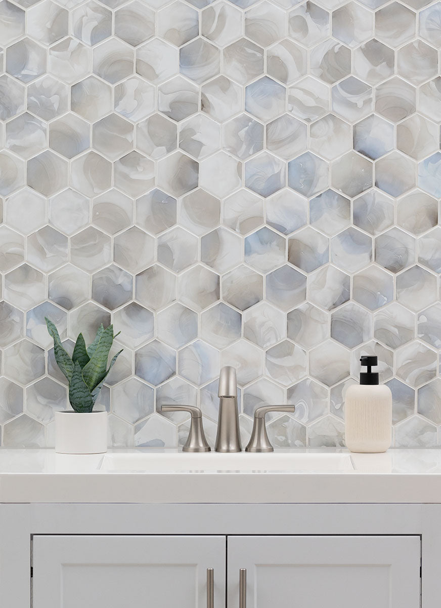 MSI Akoya Pearl 3" Hexagon Mosaic Tile