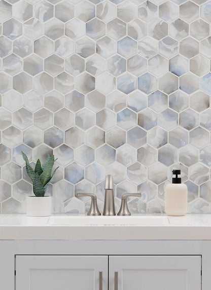 MSI Akoya Pearl 3" Hexagon Mosaic Tile