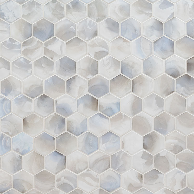 MSI Akoya Pearl 3" Hexagon Mosaic Tile