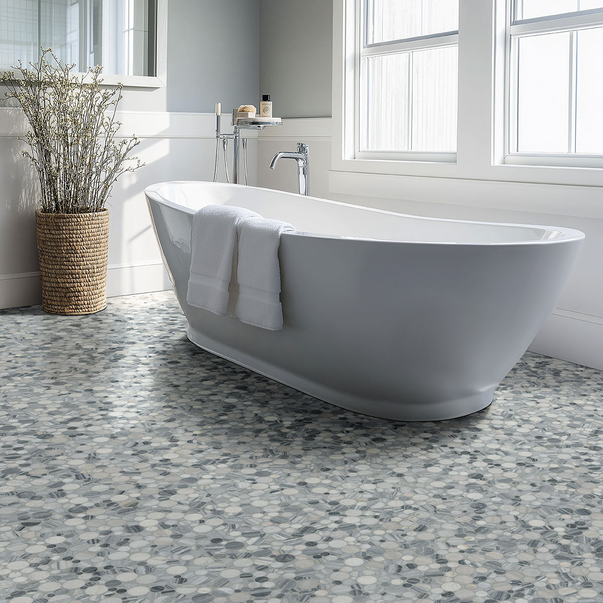 MSI Alaska Gray Pebble Polished Tile