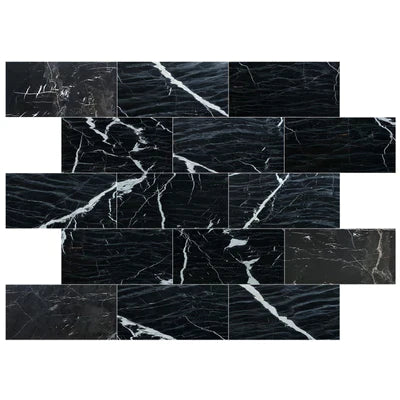 Alexandrette Black Marble Polished Floor and Wall Tile