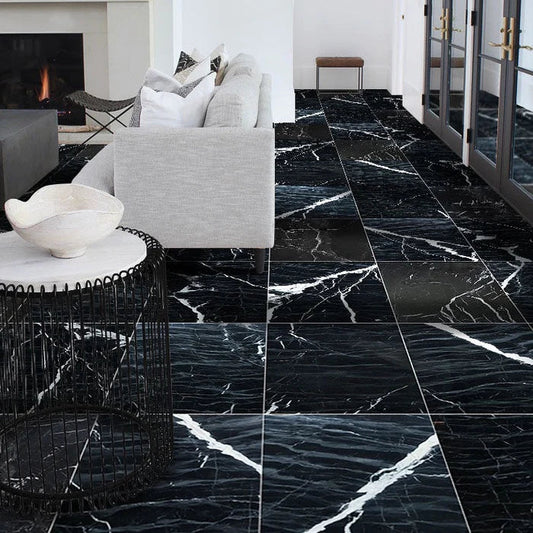 Alexandrette Black Marble Polished Floor and Wall Tile