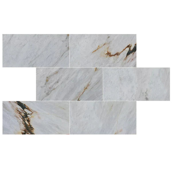 Alpina White Marble Polished Floor and Wall Tile