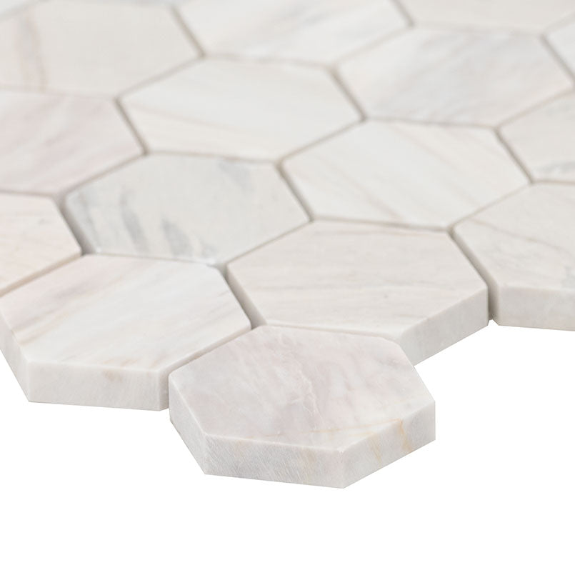 MSI Angora Polished 2" Hexagon Mosaic Tile