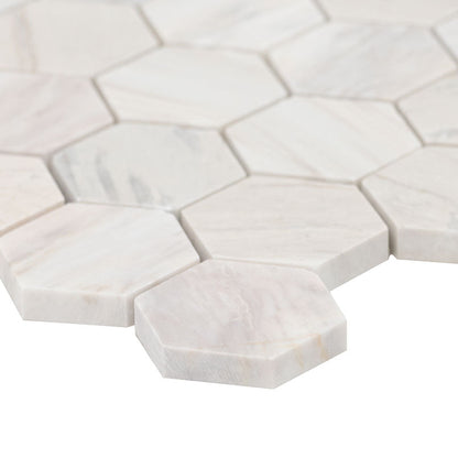 MSI Angora Polished 2" Hexagon Mosaic Tile