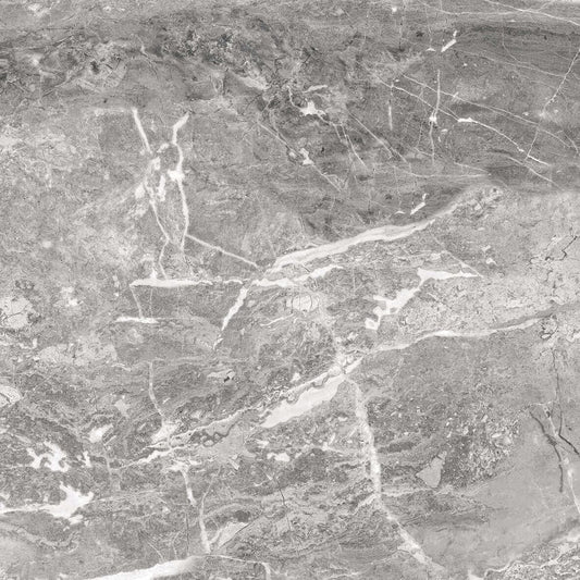 Anka biga grey glossy porcelain floor tile rectified size 24"x24" SKU-165251