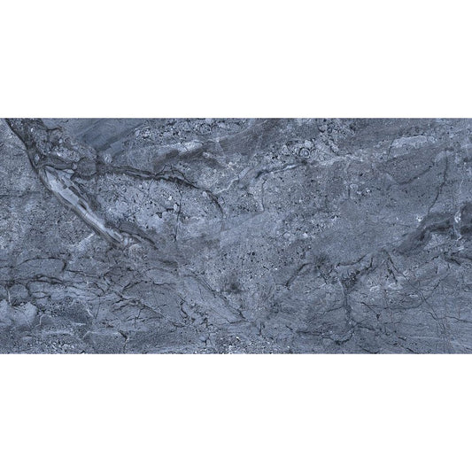 Diva Blue Glossy Rectified Porcelain Wall and Floor Tile