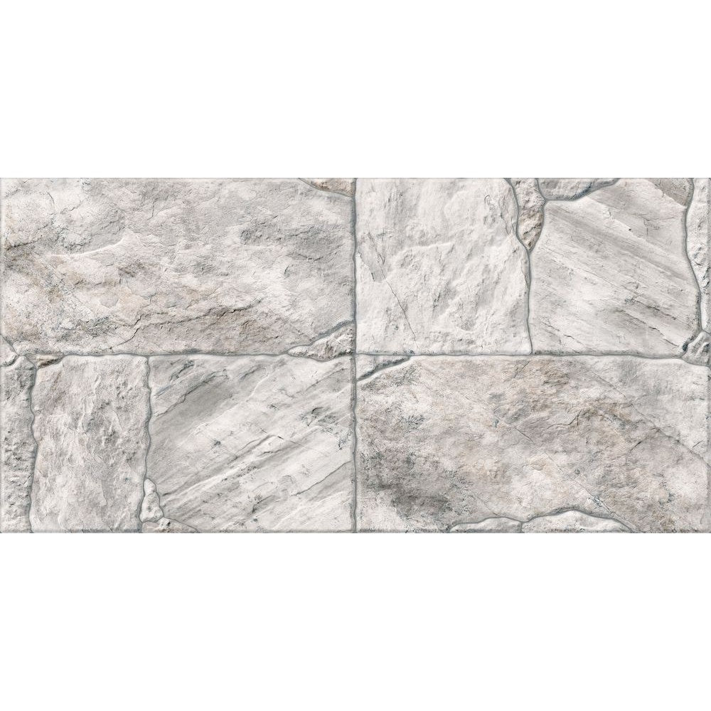 Anka kaya GREY matte anti slip porcelain wall and floor tile size 12"x24" SKU 165172 top view product shot