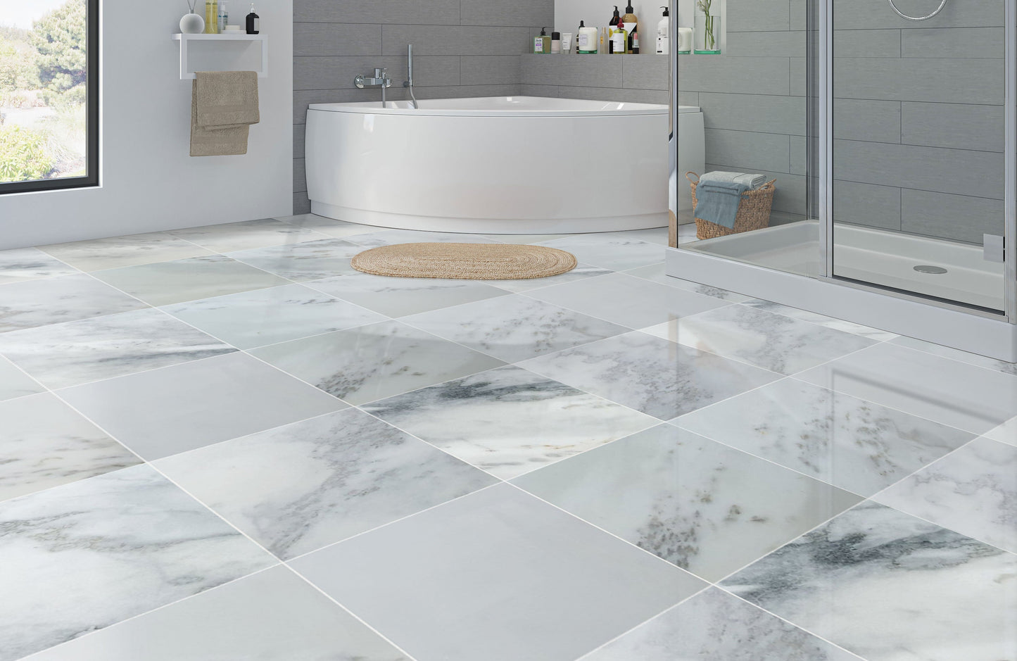 Bianco Ibiza White Marble Polished Floor and Wall Tile