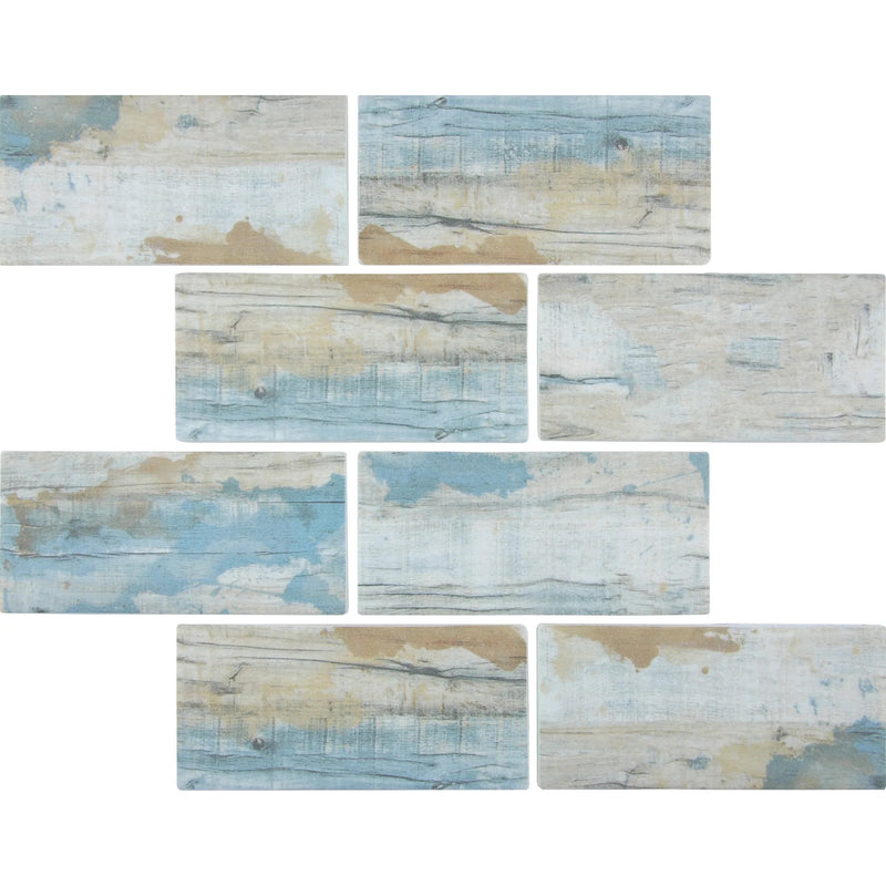 Aquatica Bay Glass Mosaic Tile 11.5"x11.5" - Bark Collection