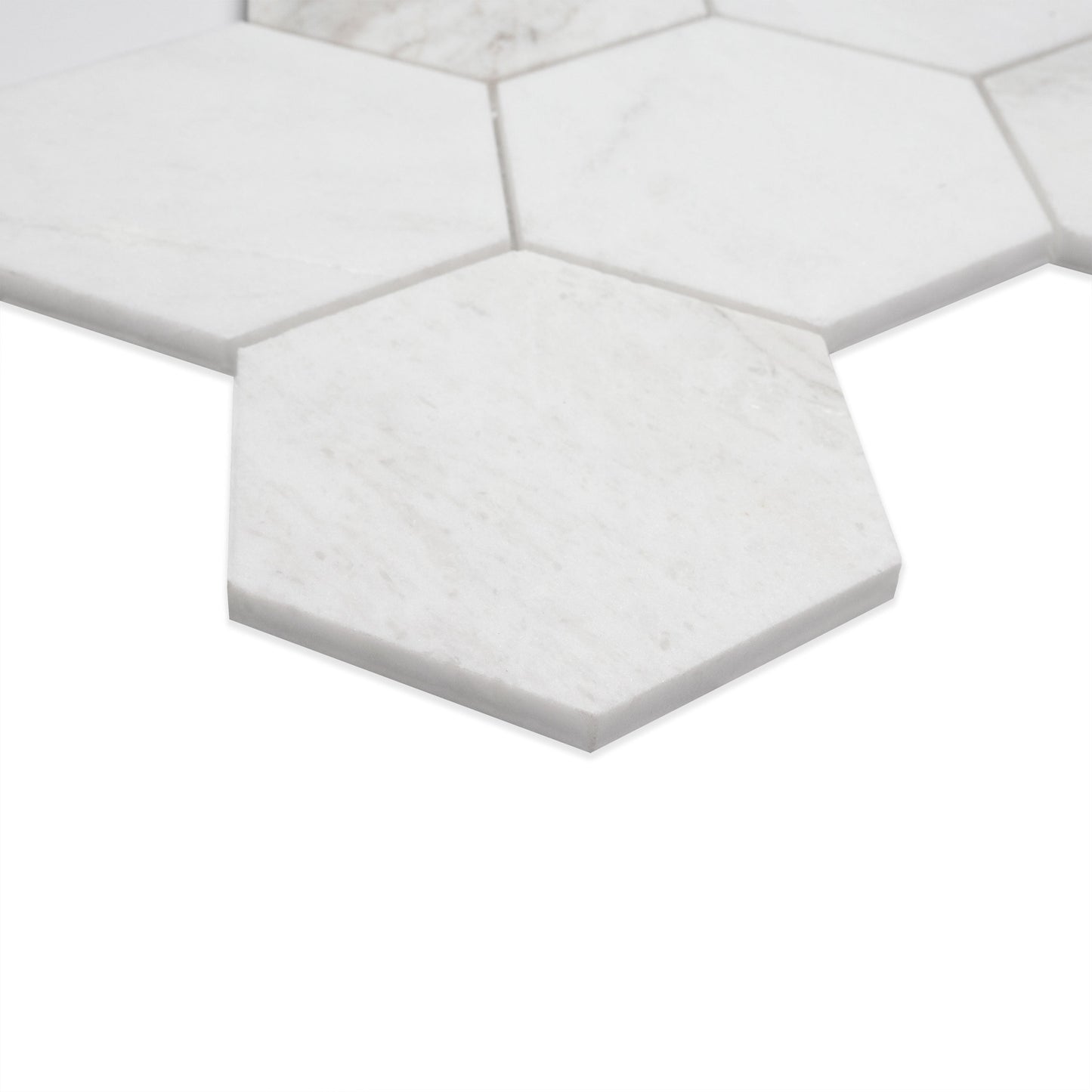 MSI Arabescato Venato White 5" Hexagon Honed Tile