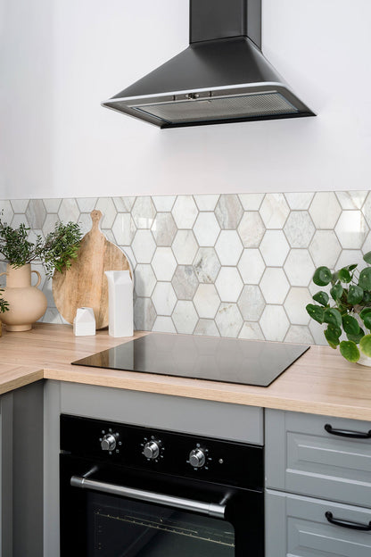MSI Arabescato Venato White 5" Hexagon Honed Tile