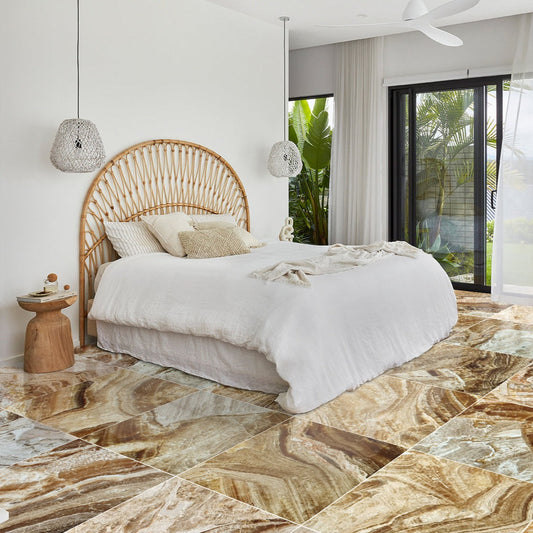 Arizona Wave Onyx Marble Polished Floor and Wall Tile