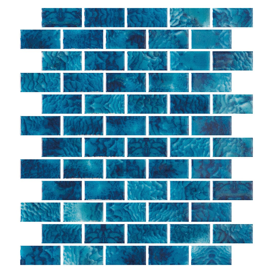 Arrecife Blue, 1" x 2" - Glass Tile - view 7