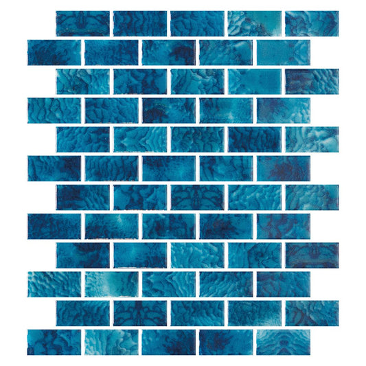 Arrecife Blue, 1" x 2" - Glass Tile - view 7
