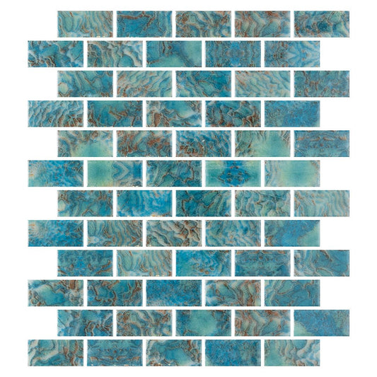 Arrecife Green, 1" x 2" - Glass Tile - view 7