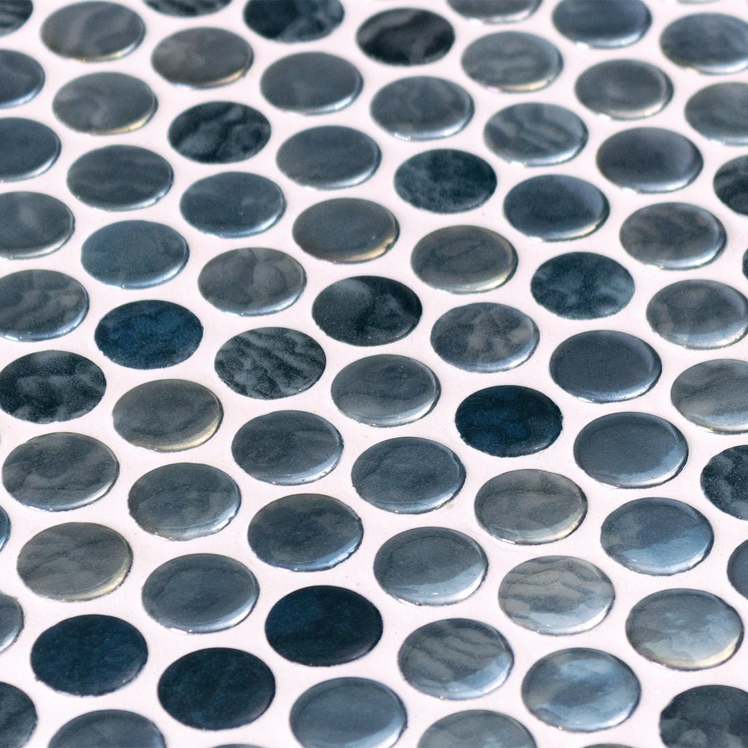 Arrecife Grey, Penny Round Mosaic - Glass Tile - view 12