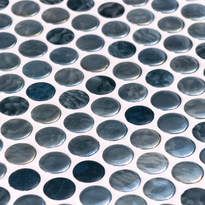 Arrecife Grey, Penny Round Mosaic - Glass Tile - view 12