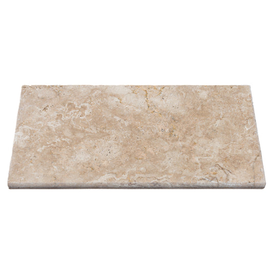 Aspendos 12"x24" Tumbled Travertine Beige Pool Coping