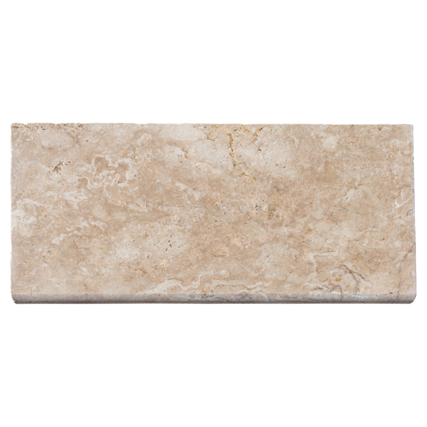 Aspendos 12"x24" Tumbled Travertine Beige Pool Coping