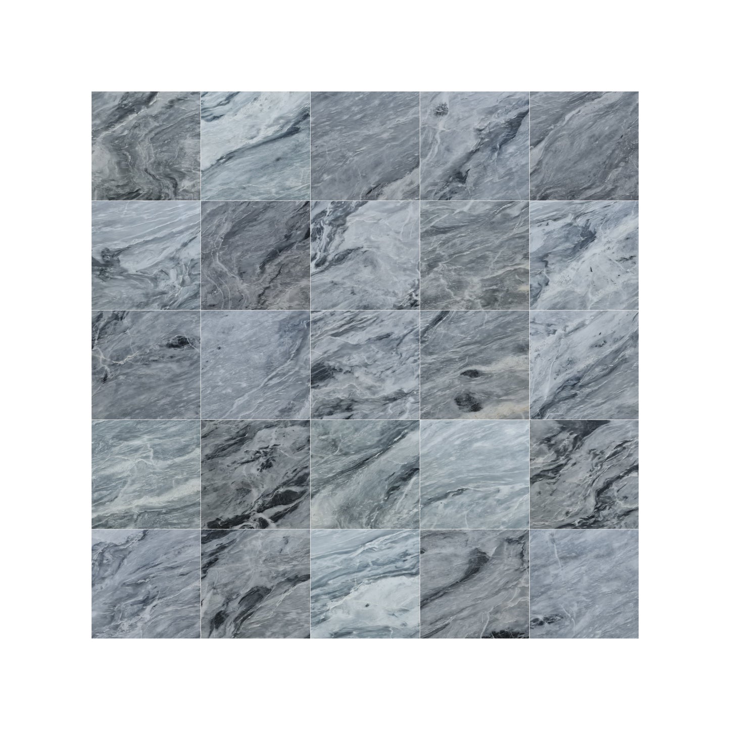 Bardiglio Gray Marble Polished Floor and Wall Tile