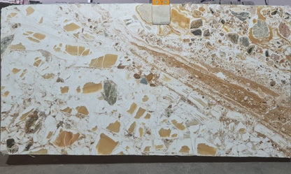 Beige Onyx Bookmatching Polished Marble Slab