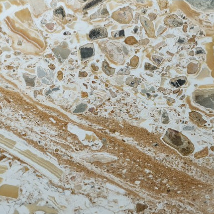 Beige Onyx Bookmatching Polished Marble Slab