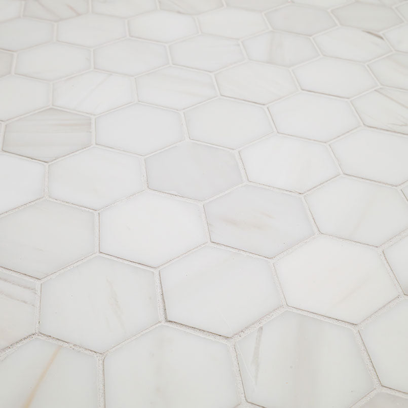 MSI Bianco Dolomite 2” Hexagon Mosaic Tile