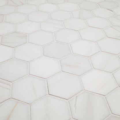 MSI Bianco Dolomite 2” Hexagon Mosaic Tile