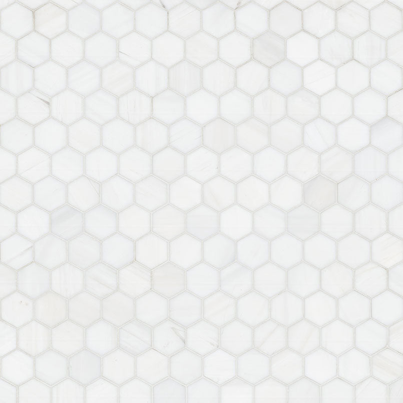 MSI Bianco Dolomite 2” Hexagon Mosaic Tile