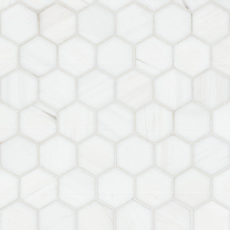 MSI Bianco Dolomite 2” Hexagon Mosaic Tile
