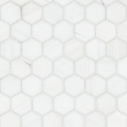MSI Bianco Dolomite 2” Hexagon Mosaic Tile