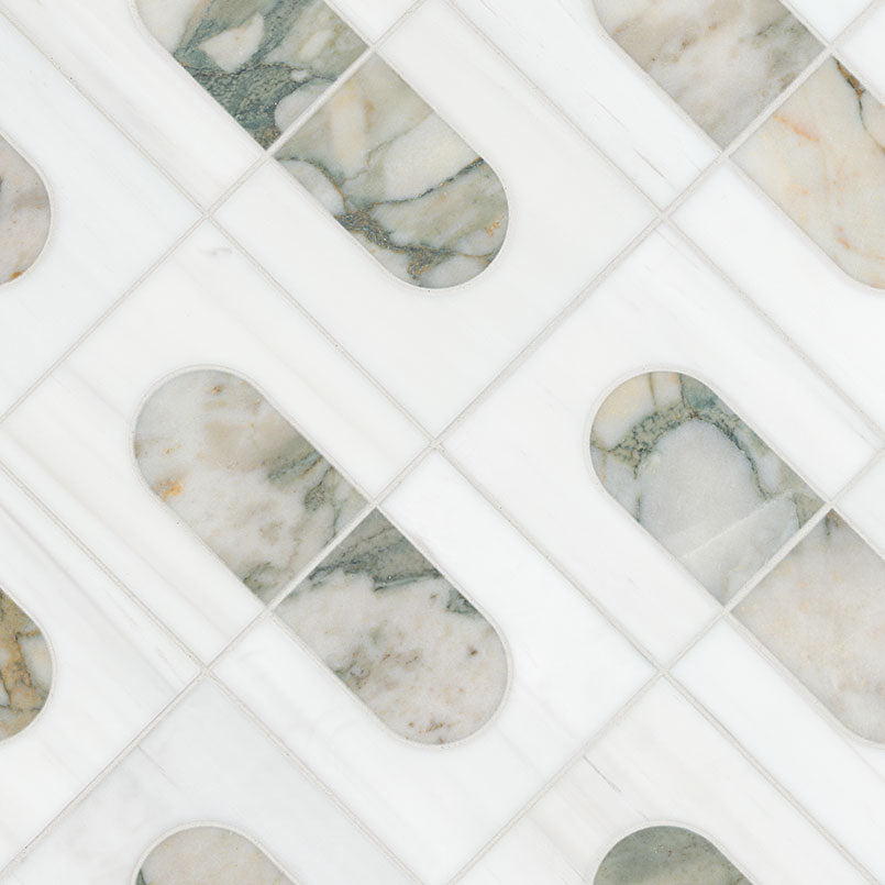 MSI Bianco Dolomite Moderno Polished Mosaic